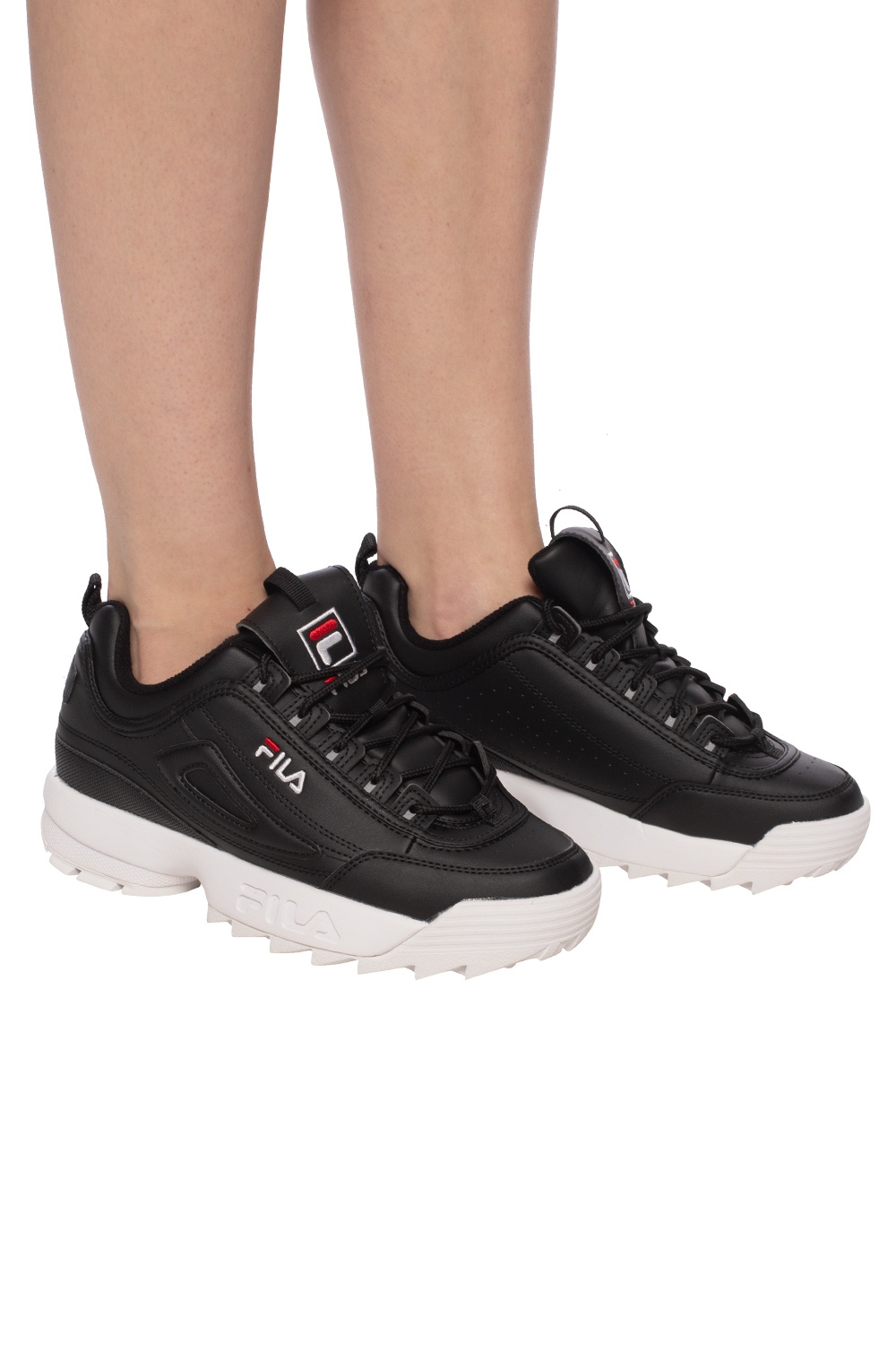 Black DISRUPTOR LOW SNEAKERS Fila fila 95 black purple white SchaferandweinerShops Canada